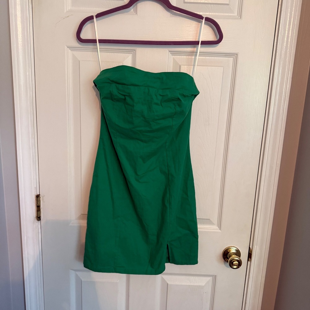 ThatsSoFetch Green Strapless Mini Dress Size 8 Party Cocktail